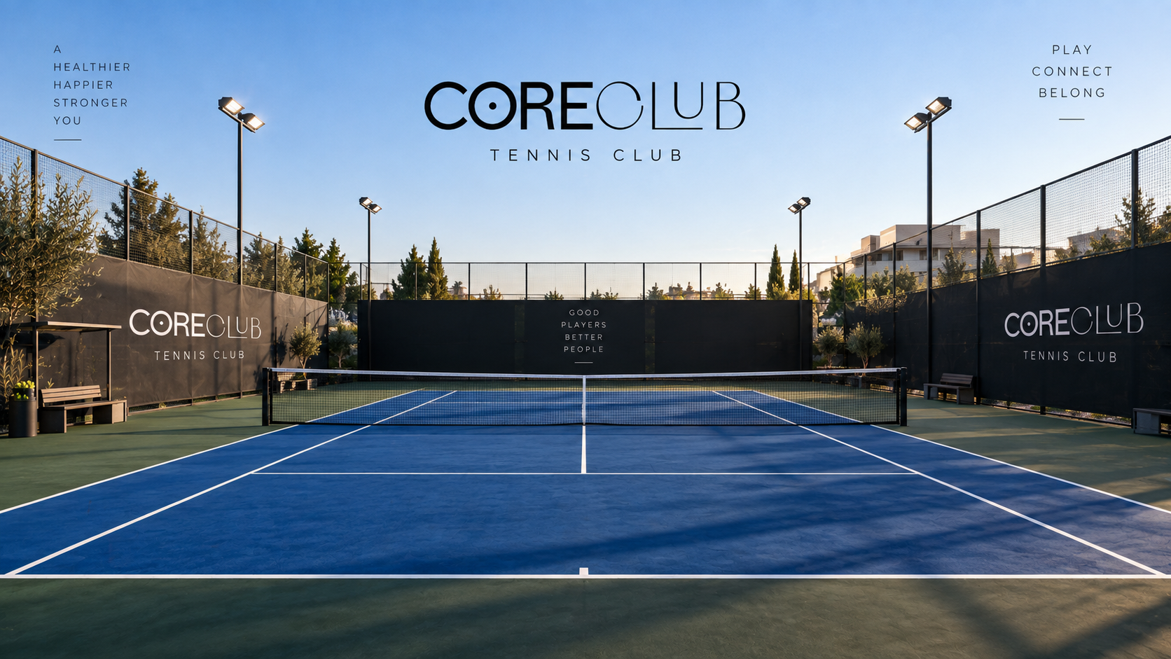 Core Club outdoor tennis court